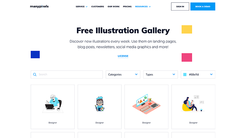 ManyPixels - Free Illustration Gallery