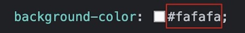 カラーコードをCSSにコピペした例