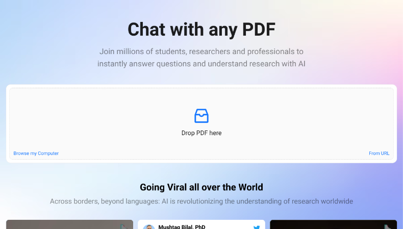 ChatPDF - Chat with any PDF