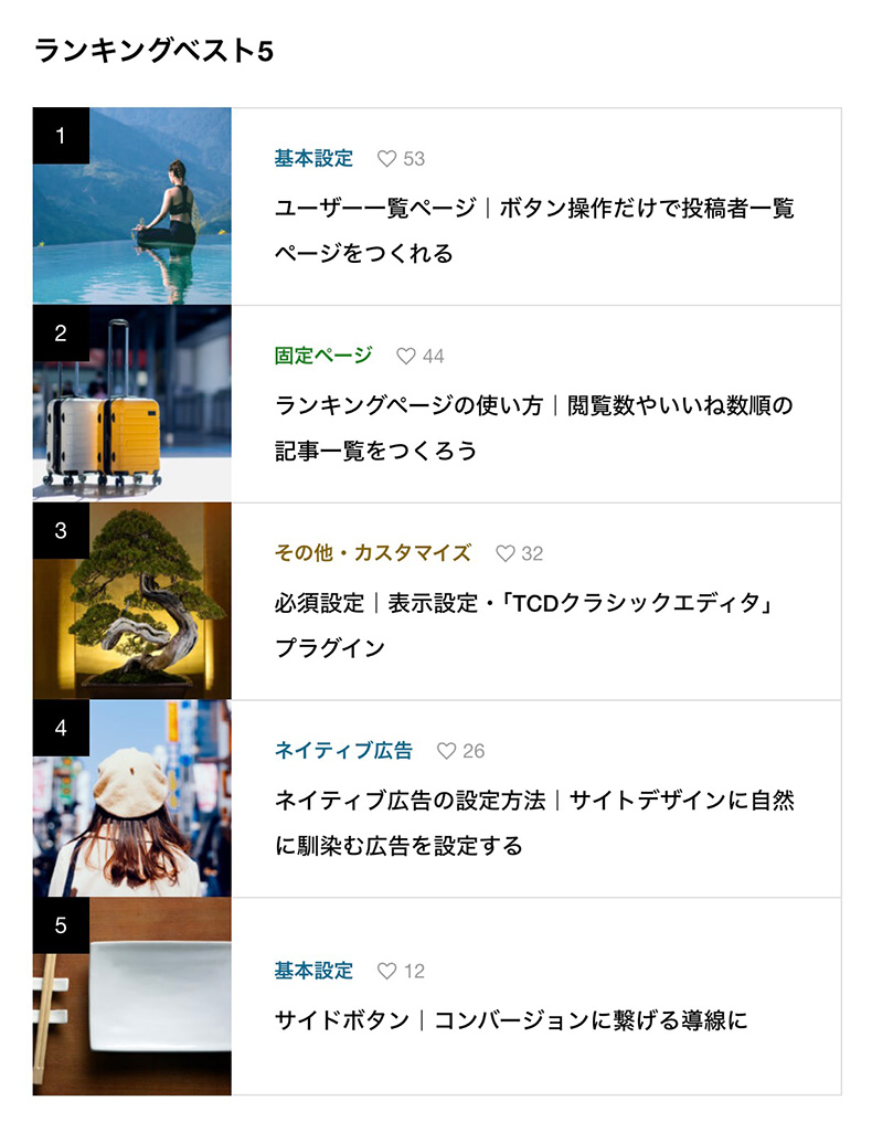 PANDORAのトップページ「ランキング記事一覧」