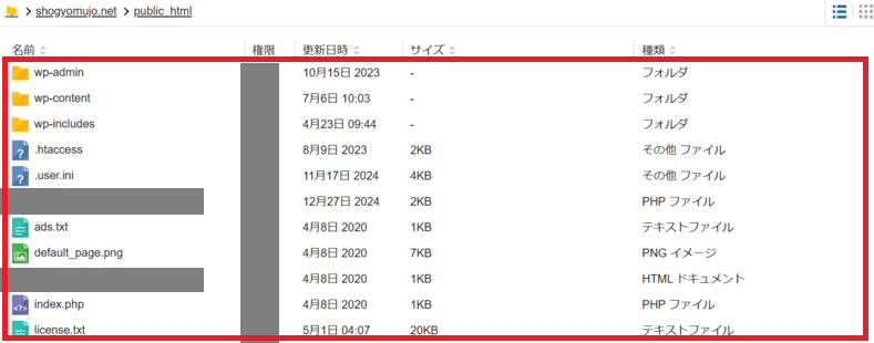ルートディレクトリ