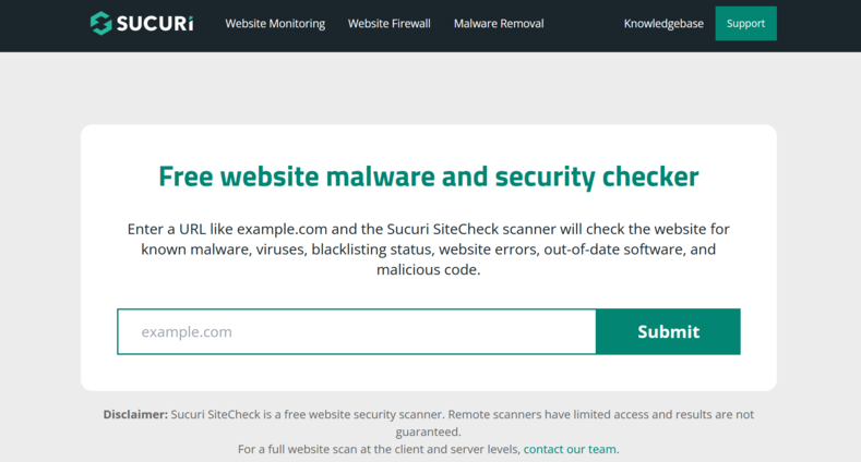 Sucuri SiteCheck