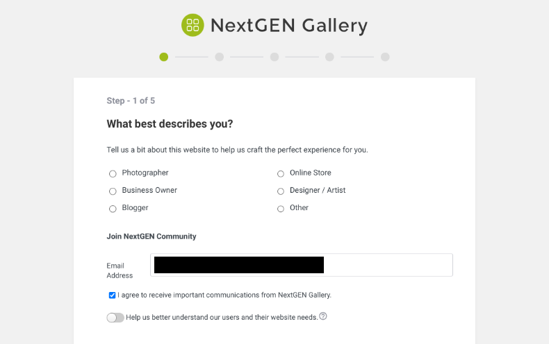 NextGEN Galleryのウィザード設定2