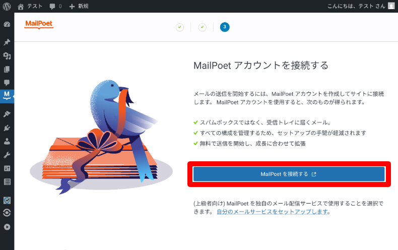 MailPoetの設定ウィザード4