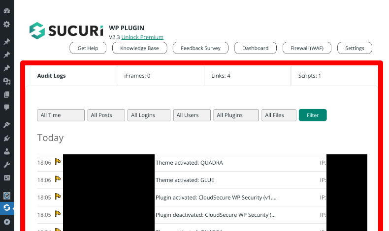 Sucuri Securityの設定4