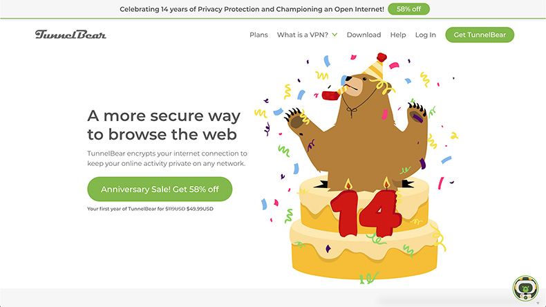 TunnelBear公式ページ