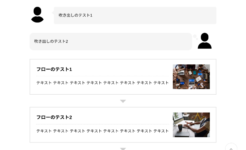 VK Blocksの吹き出しとフロー