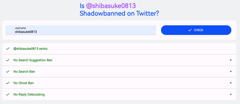 Twitter Shadowban Test