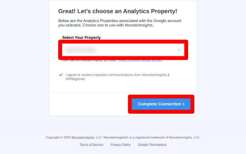 MonsterInsightsの設定ウィザード5