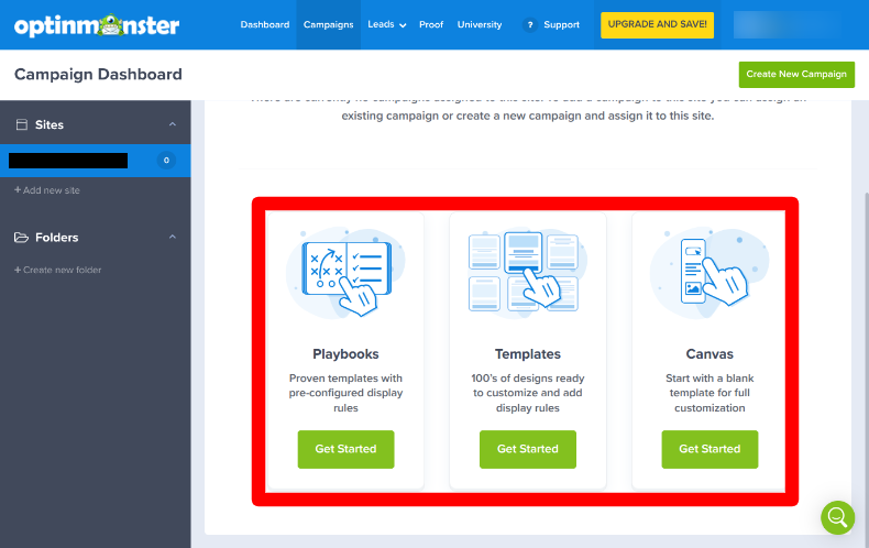 OptinMonsterのキャンペーン作成方法2