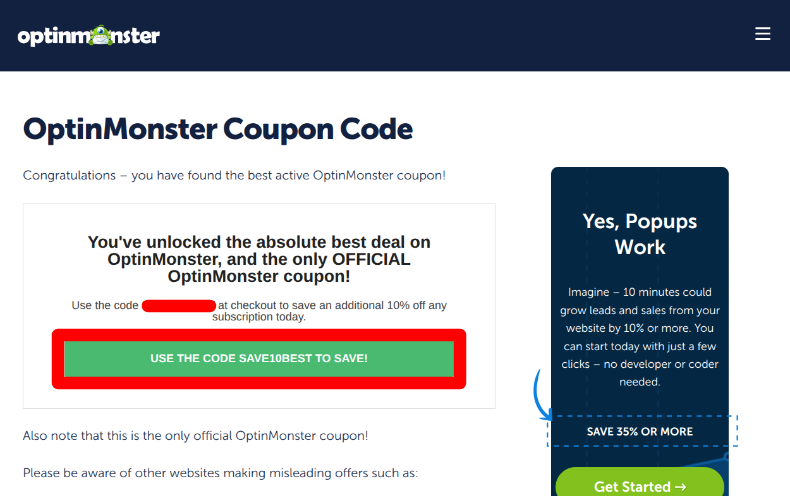 OptinMonsterのクーポンと割引2
