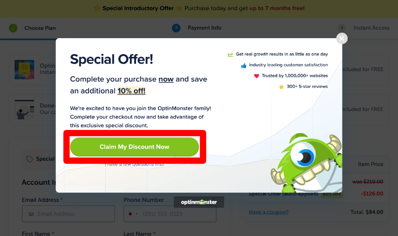 OptinMonsterのクーポンと割引4