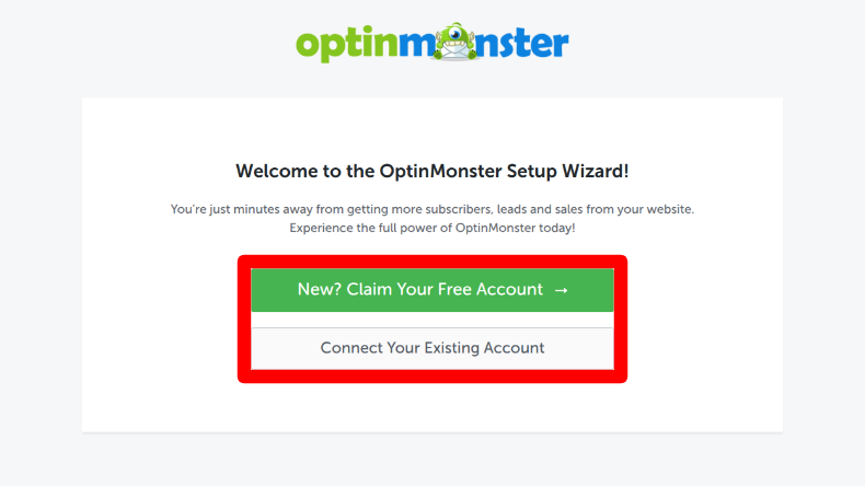 OptinMonsterのウィザード設定1