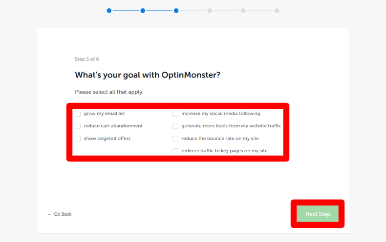 OptinMonsterのウィザード設定4