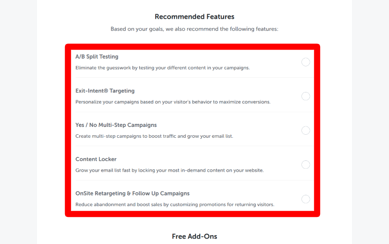 OptinMonsterのウィザード設定5