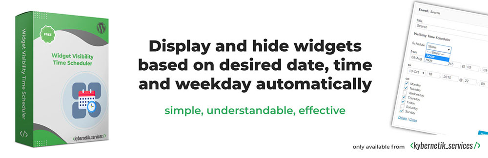 プラグイン「Widget Visibility Time Scheduler」のインストール