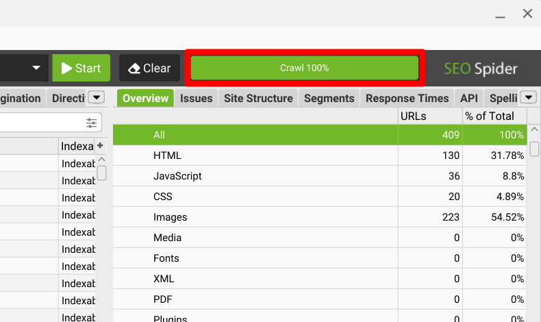 Screaming Frog SEO Spiderのクロール方法2