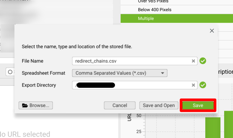 Screaming Frog SEO Spiderのリダイレクトの連鎖チェック2