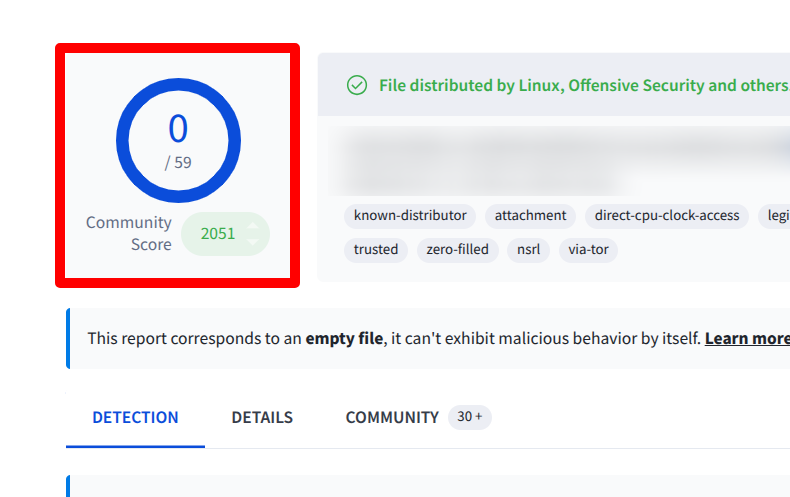 VirusTotalの結果の見方2