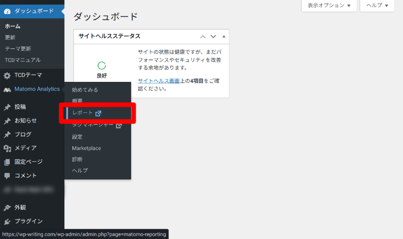 Matomo Analyticsのレポート1
