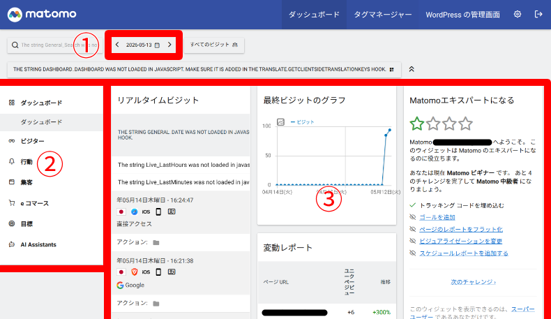Matomo Analyticsのレポート2