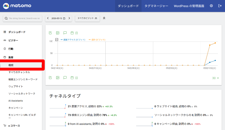 Matomo Analyticsのレポート6