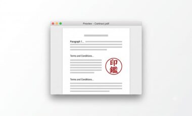 【Mac】PDFに画像を貼り付ける方法｜プレビューで印鑑や署名を追加する手順