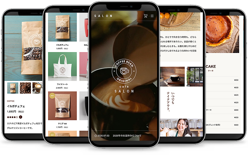 SALONのスマホモックアップ