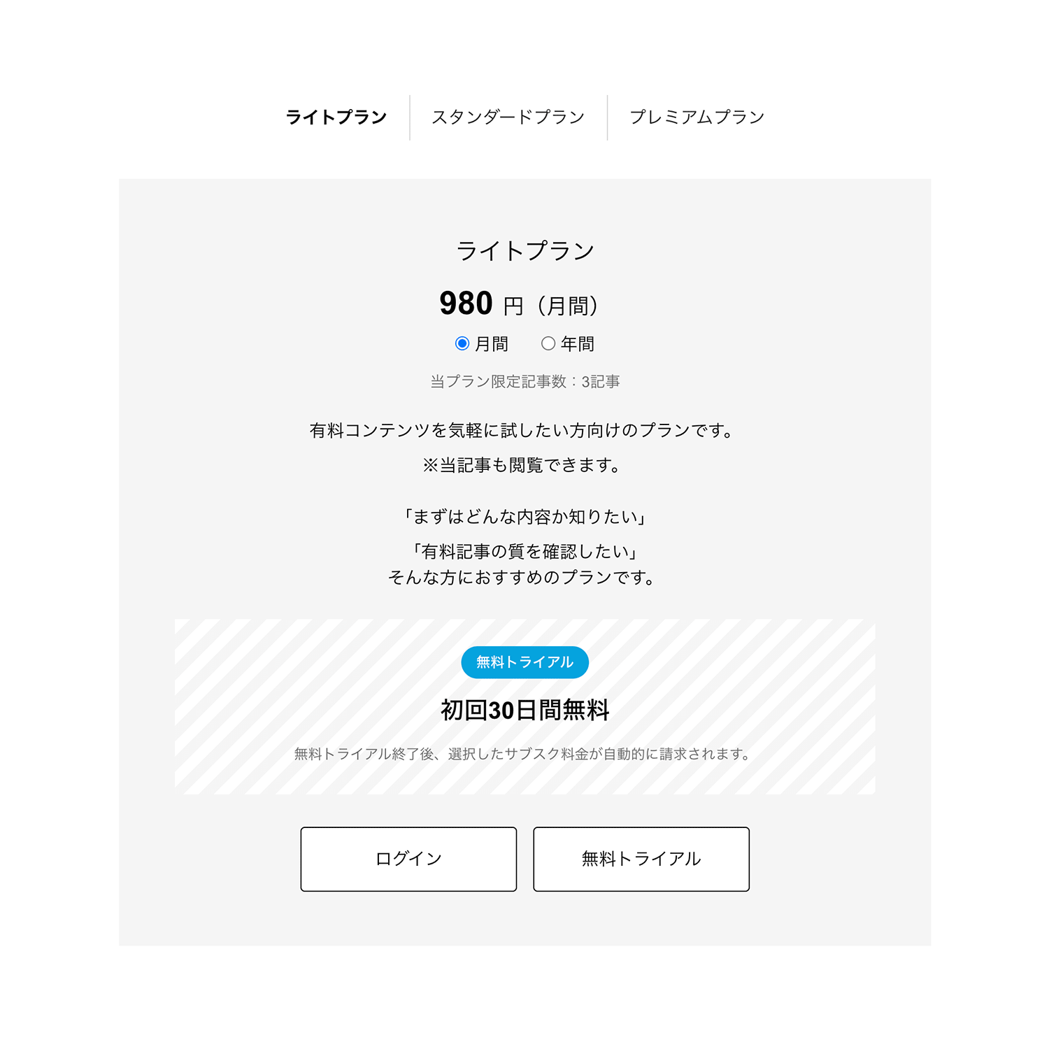 定期購読機能
