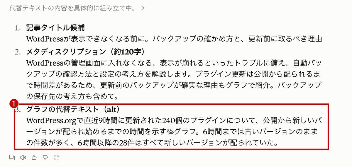 Haiku 5.5が作ったタイトル・メタディスクリプション・代替テキスト