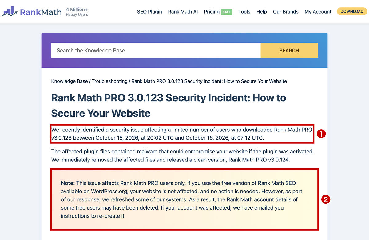 Rank Math PRO 3.0.123の公式発表