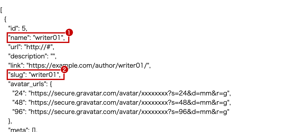 REST APIで見えるユーザーの情報